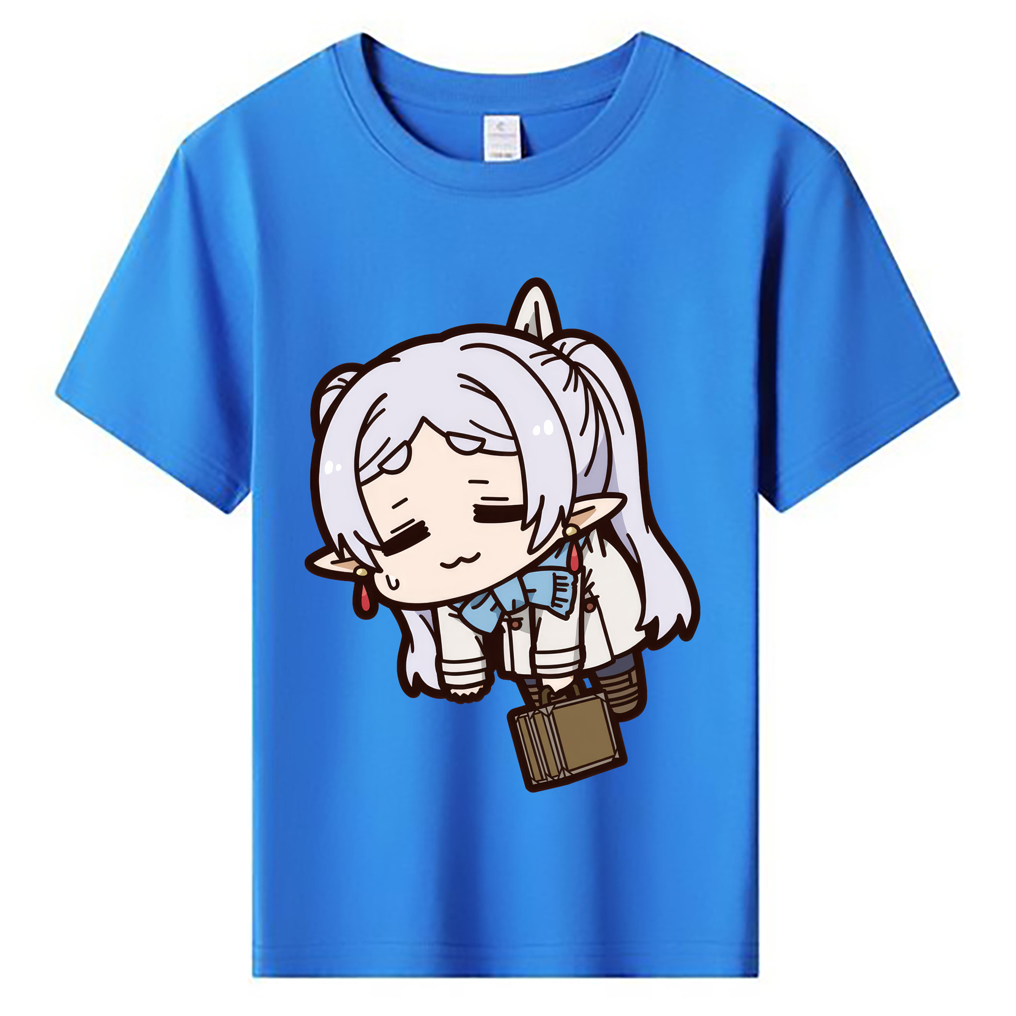 （画像用） 葬送のフリーレン Frieren 綿100％キッズTシャツ（フロントプリント）